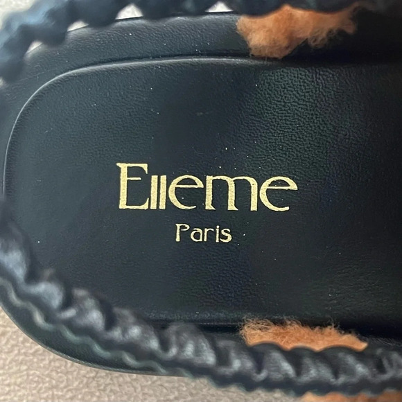 Elleme Gemini Shearling Teddy Slingback Sandal-Brown/Black-Women’s 6.5/7.5/8.5 - Picture 6 of 10